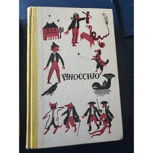 Lot of 2 Junior Deluxe Editions Pinocchio & Rip Van Winkle Illustrated HC 1950s